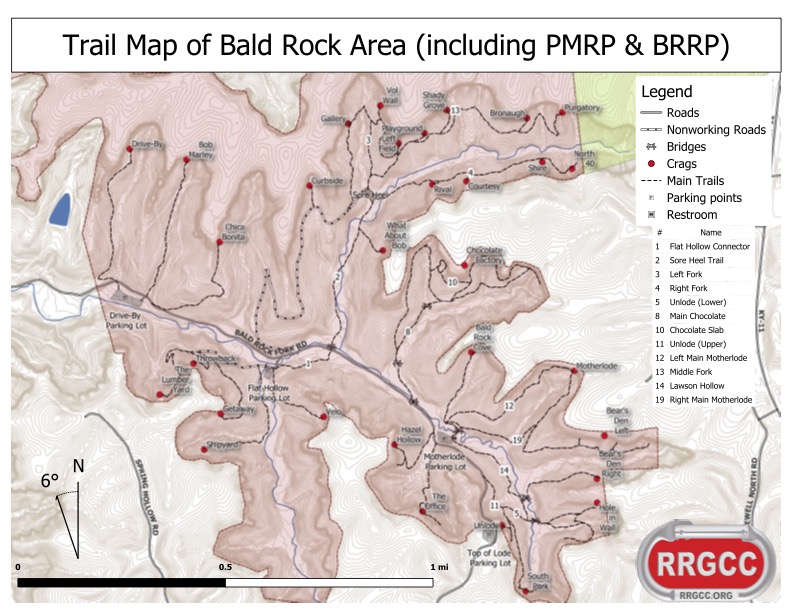 PMRP (Bald Rock) Trail Map